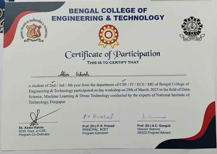 Preview of Data Science, Machine Learning & Drone Technology certificate